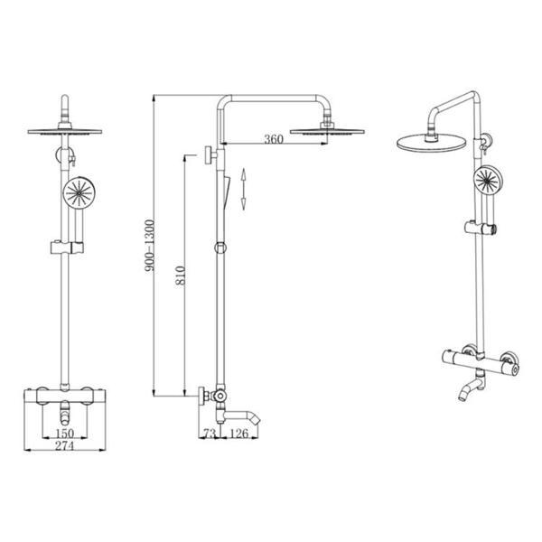 Изображение товара Душевая система Bronze de Luxe 11060B