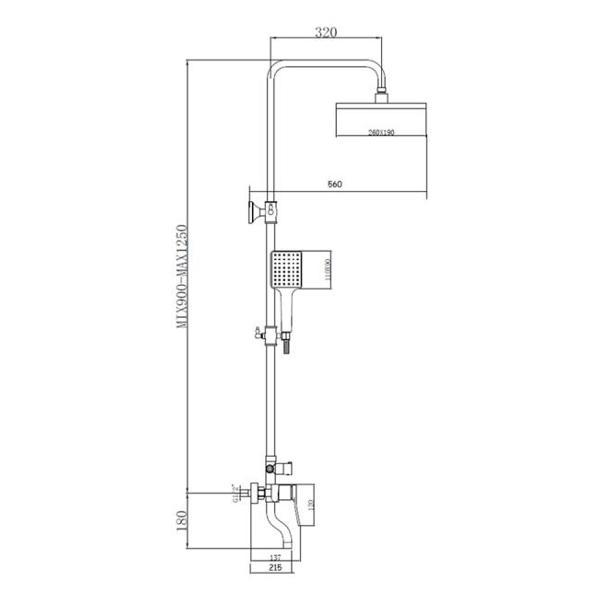 Изображение товара Душевая система Bronze de Luxe EL77GB