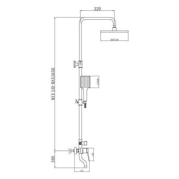 Изображение товара Душевая система Bronze de Luxe EL77/1GB