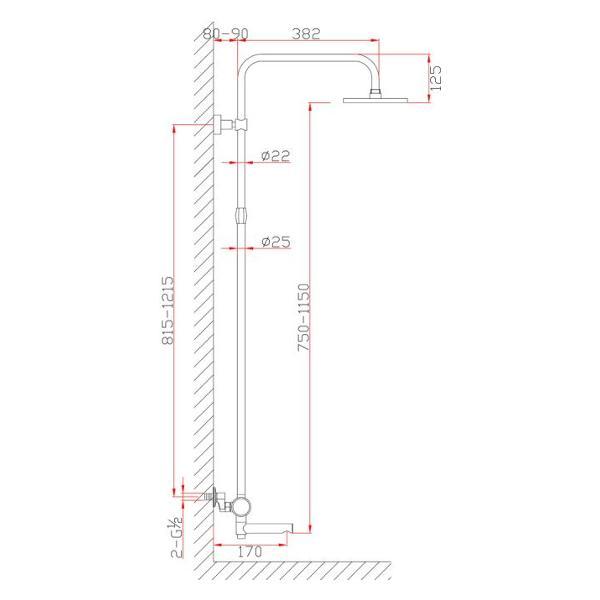 Изображение товара Душевая система Bronze de Luxe 2039H
