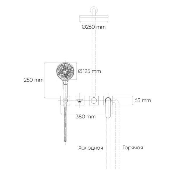 Изображение товара Душевая система Bronze de Luxe 3009CB