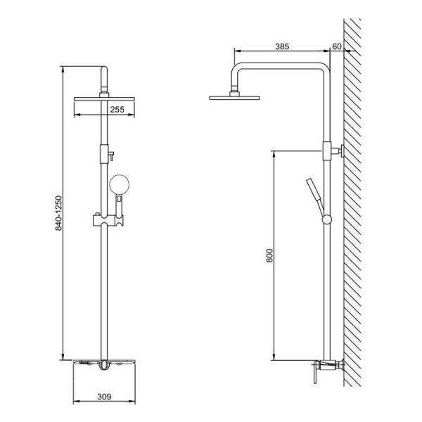 Изображение товара Душевая система Bronze de Luxe 80112CG