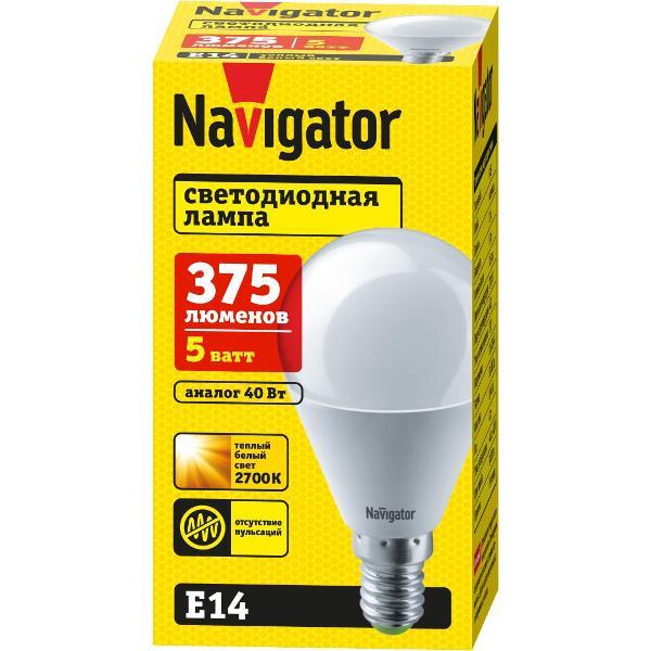 Изображение товара Лампа LED Navigator 94 476 NLL-P-G45-5-230-2.7K-E14