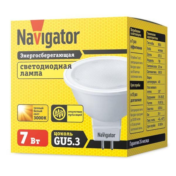 Изображение товара Лампа LED Navigator 94 244 NLL-MR16-7-230-3K-GU5.3