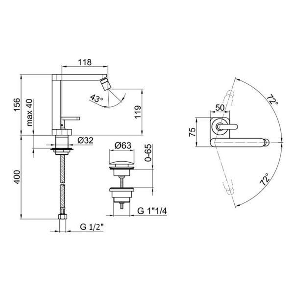 Изображение товара Смеситель Webert LV840102015