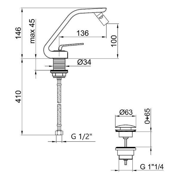Изображение товара Смеситель Webert WO840102564