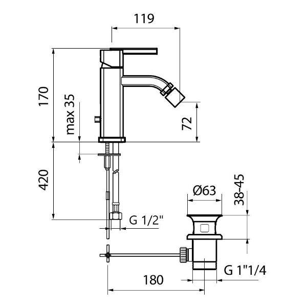 Изображение товара Смеситель Webert AZ840102015