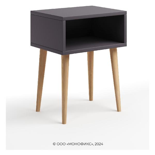 Изображение товара Тумба прикроватная Monofix ОДОС, графит/ лак
