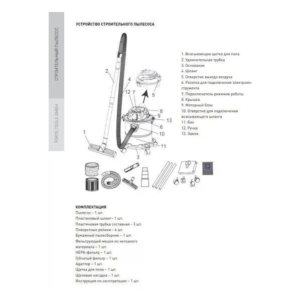 Изображение товара Пылесос строительный Oasis VC-120/20 ECO
