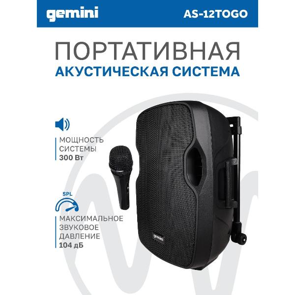Изображение товара Акустическая система Gemini AS-12TOGO