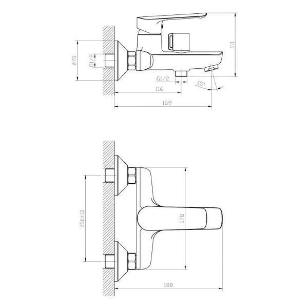 Изображение товара Смеситель ESKO LG 54