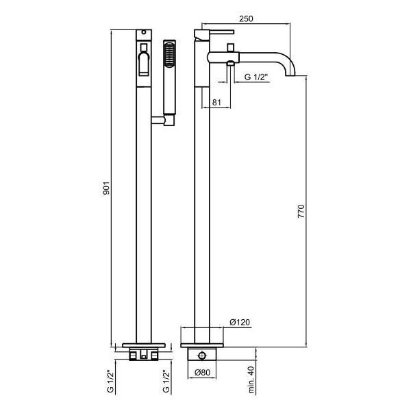 Изображение товара Смеситель Webert EL851101560