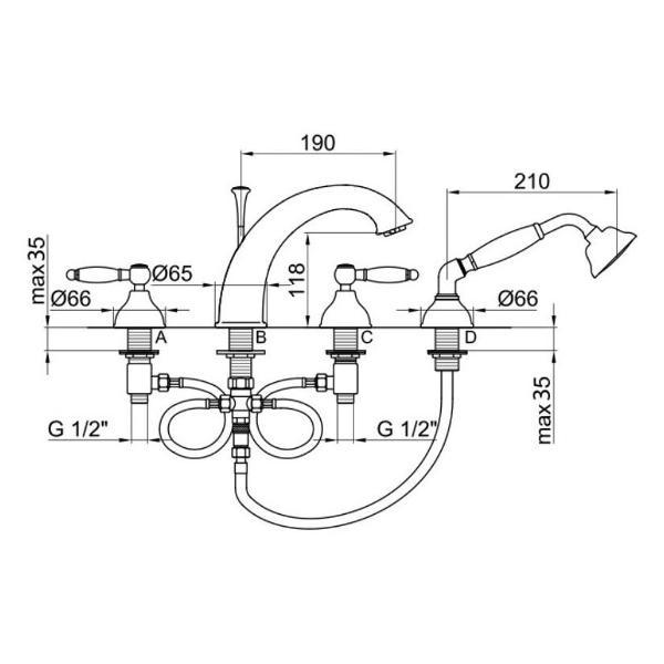 Изображение товара Смеситель Webert DO730101065