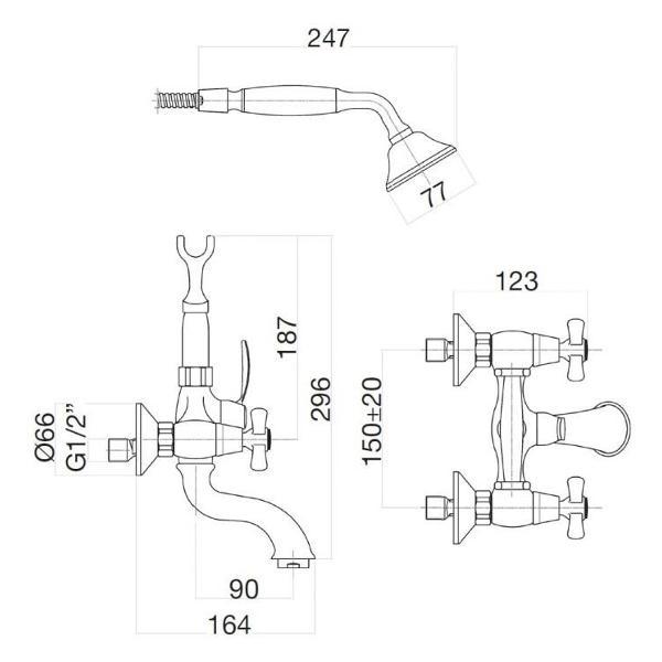 Изображение товара Смеситель Webert AM720201060