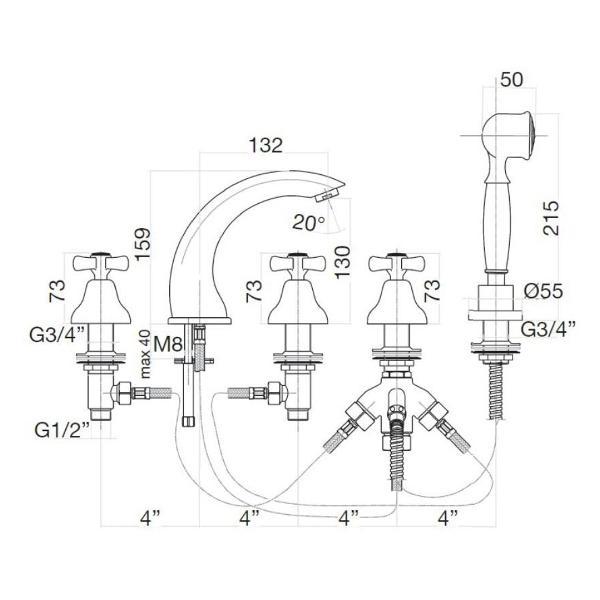 Изображение товара Смеситель Webert AM730401065