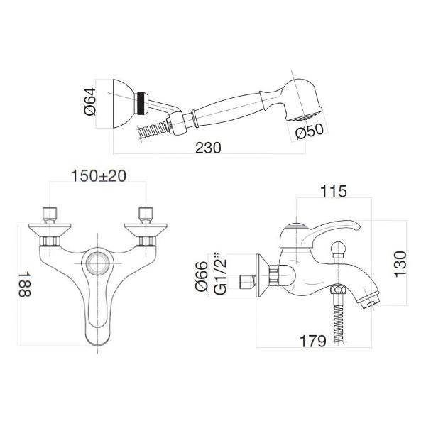 Изображение товара Смеситель Webert AU850101010(153)