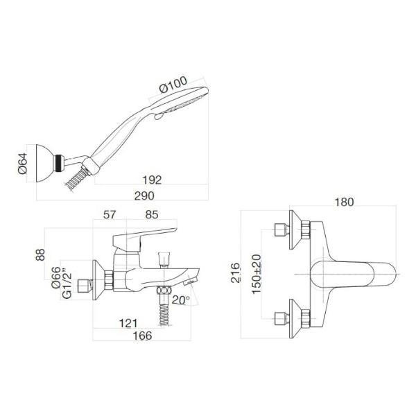 Изображение товара Смеситель Webert SE850101560