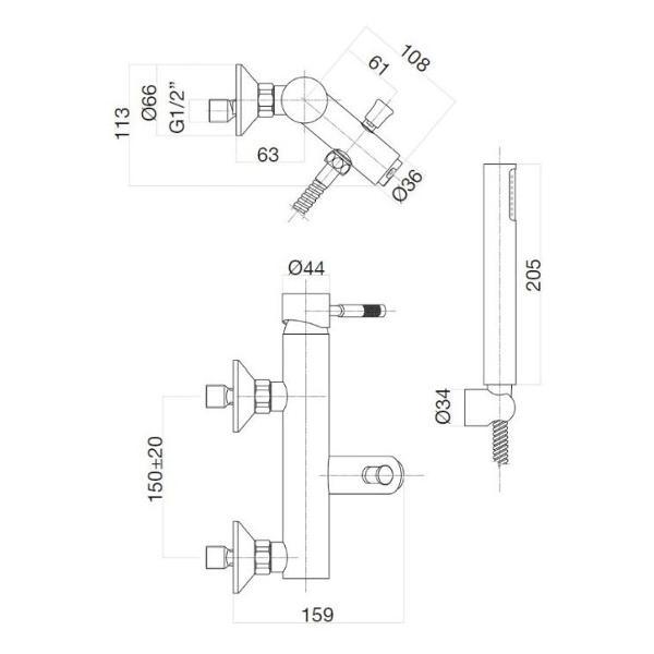 Изображение товара Смеситель Webert RI850101560