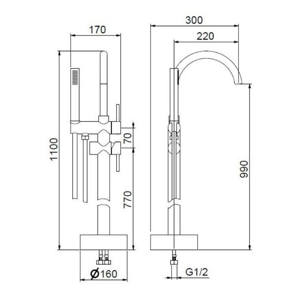 Изображение товара Смеситель Webert RI851101740