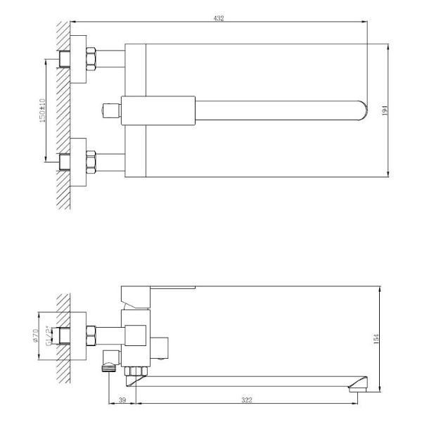 Изображение товара Смеситель Haiba HB22803-7