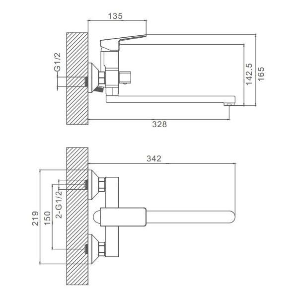 Изображение товара Смеситель Prohanss P60.22.06