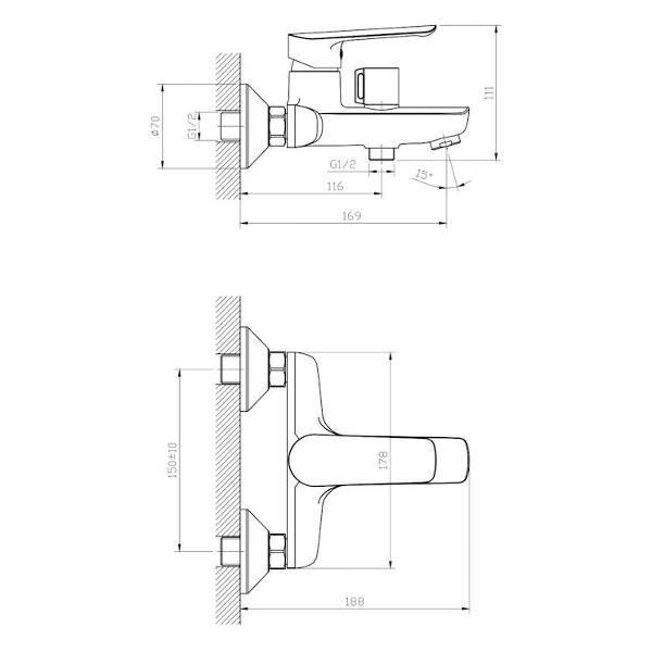 Изображение товара Смеситель ESKO LG54W