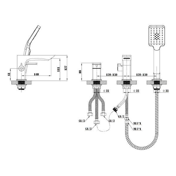 Изображение товара Смеситель ESKO SMR355