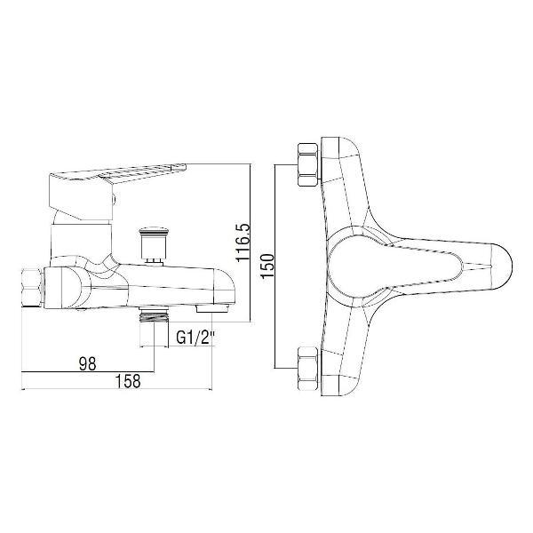 Изображение товара Смеситель VODA BZ54w/a