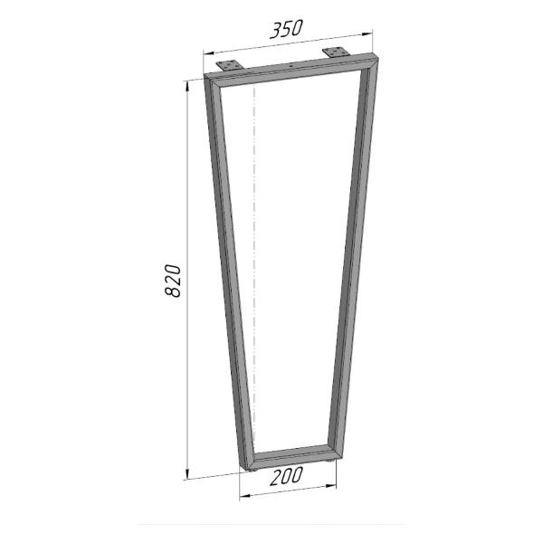 Изображение товара Подстолье Parallax Барное 820 350 Трапеция металлическое, для стола,