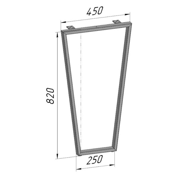 Изображение товара Подстолье Parallax 820 450 барное золотое Трапеция металлическое для