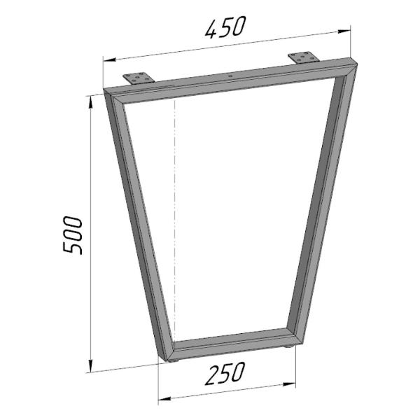 Изображение товара Подстолье Parallax для журнального столика Трапеция Лофт белое, с ре