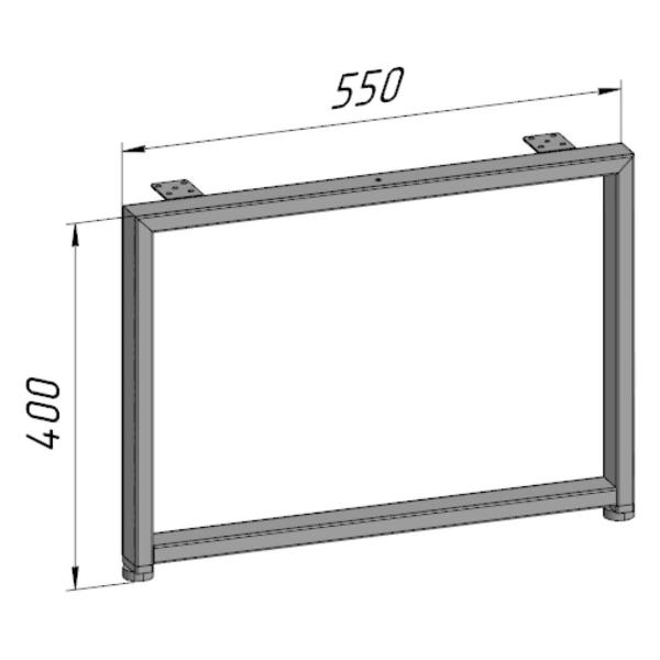 Изображение товара Подстолье Parallax для журнального столика О-образное, 400 550 40x20