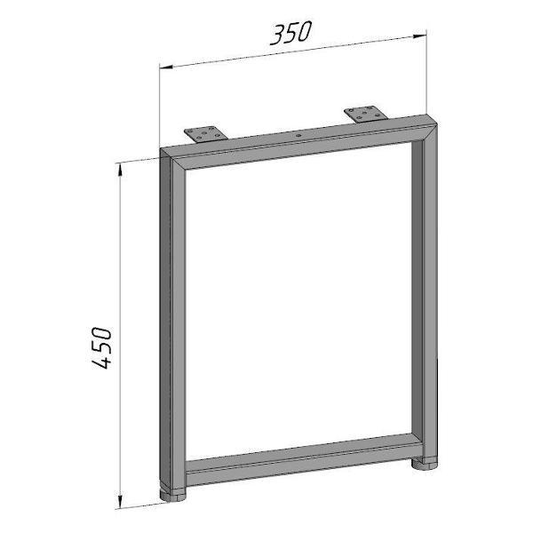 Изображение товара Подстолье Parallax для журнального столика О-образное, 450 350 40x20