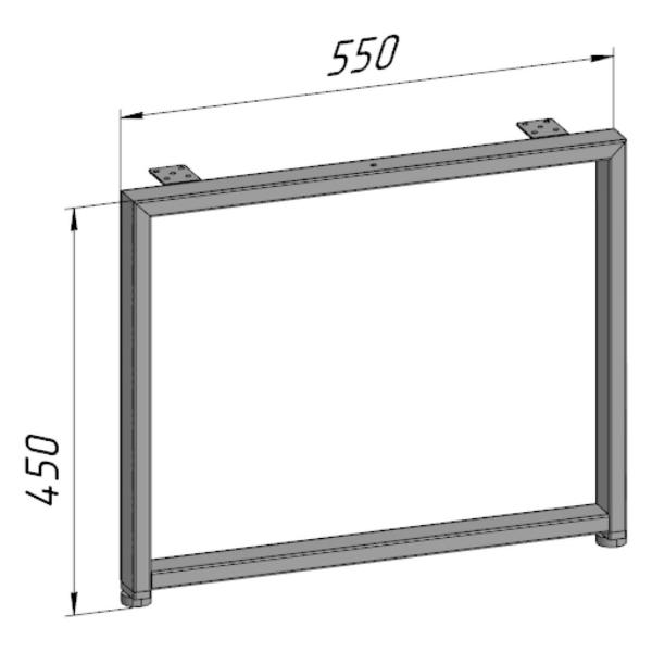 Изображение товара Подстолье Parallax для журнального столика О-образное 450х550 мм, 40