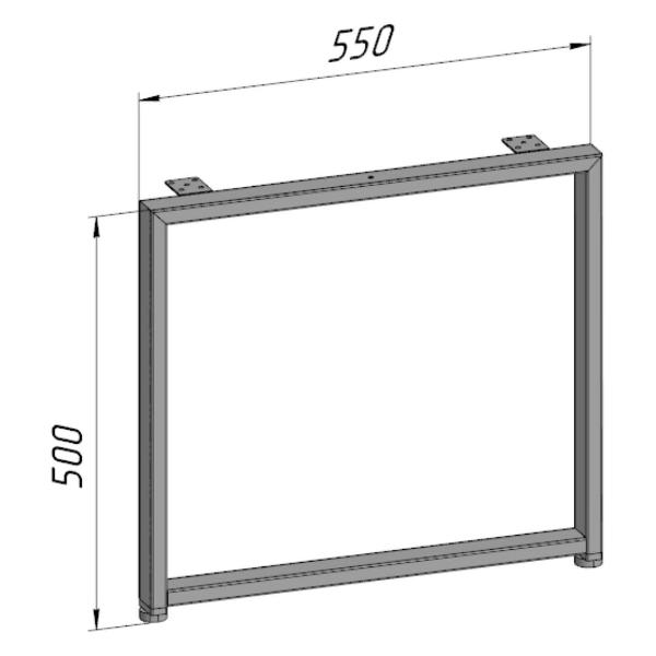 Изображение товара Подстолье Parallax для журнального столика О-образное 500х550 мм, 40