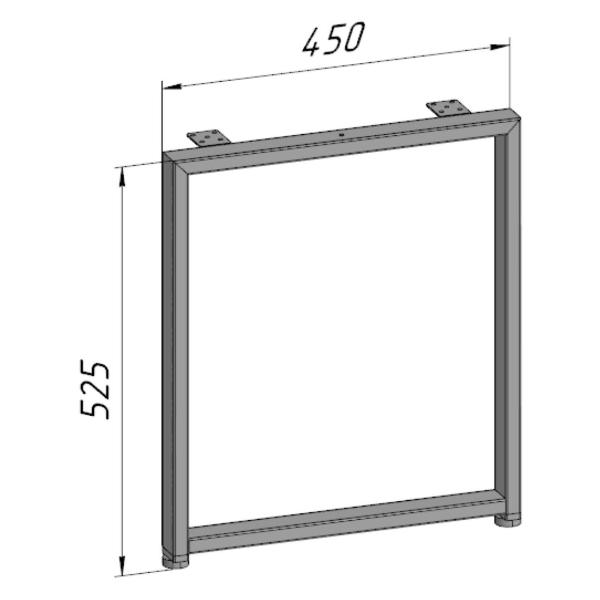 Изображение товара Подстолье Parallax для журнального столика О-образное, 525 450 40x20