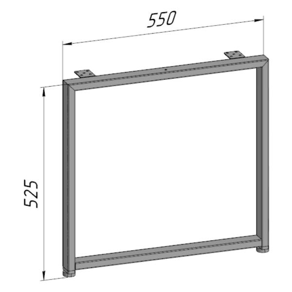Изображение товара Подстолье Parallax для журнального столика О-образное, 525 550 40x20