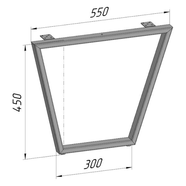 Изображение товара Подстолье Parallax для журнального столика черное с регулировкой Тра