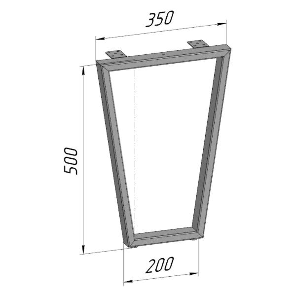 Изображение товара Подстолье Parallax для журнального столика черное с регулировкой Тра