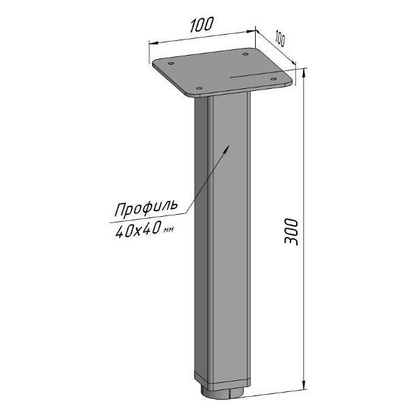 Изображение товара Подстолье Parallax Ножка для журнального столика 300 40х40 (1 шт.) м