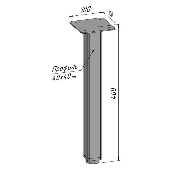 Изображение товара Подстолье Parallax Ножка для журнального столика 400 40х40 (1 шт.) м