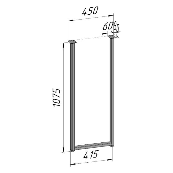 Изображение товара Подстолье Parallax Опора для стола регулируемая П образная белая Лоф