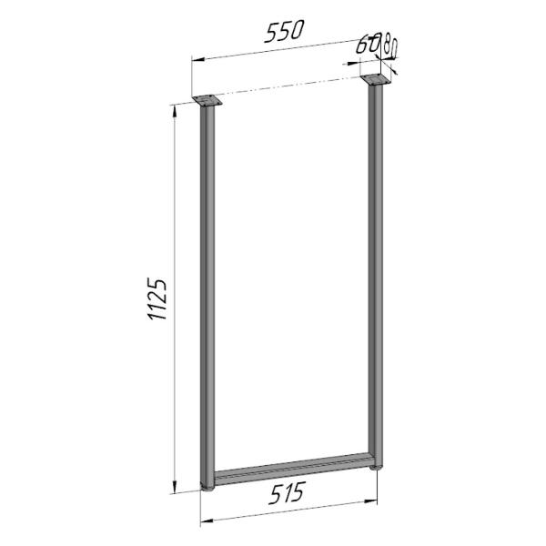 Изображение товара Подстолье Parallax Опора для стола регулируемая П образная белая Лоф