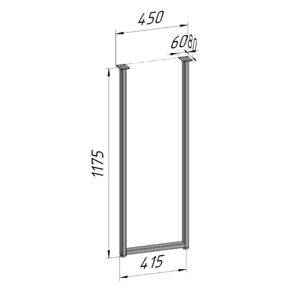 Изображение товара Подстолье Parallax Опора для стола регулируемая П образная белая Лоф