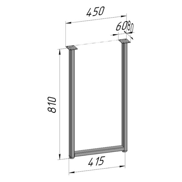 Изображение товара Подстолье Parallax Опора для стола регулируемая П образная белая Лоф