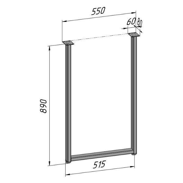 Изображение товара Подстолье Parallax Опора для стола регулируемая П образная белая Лоф