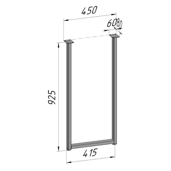 Изображение товара Подстолье Parallax Опора для стола регулируемая П образная белая Лоф