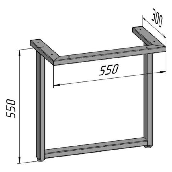 Изображение товара Подстолье Parallax Белое для стола 550 550 50х25 металлическое устой