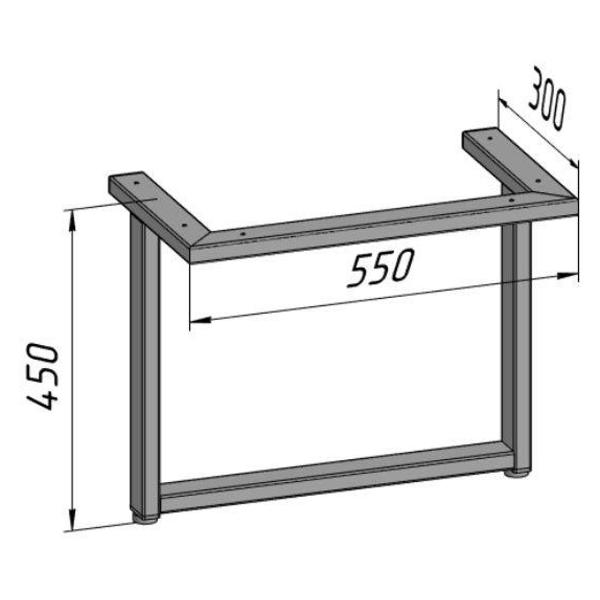 Изображение товара Подстолье Parallax журнальное 450 550 50х25, белое, металлическое ус