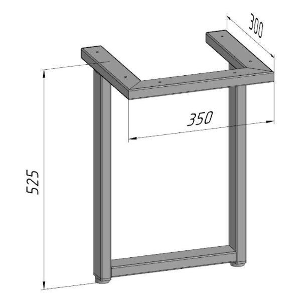 Изображение товара Подстолье Parallax журнальное 525 350 50х25, белое, металлическое ус